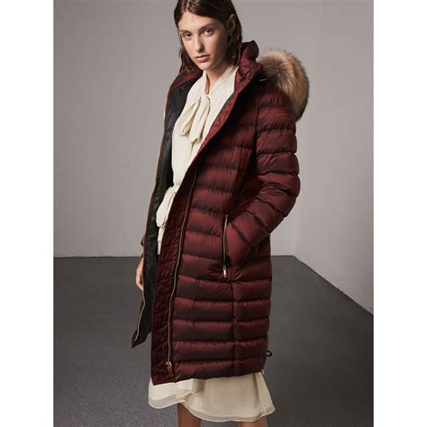 burberry puffer coat burgundy|burberry puffer coat sale.